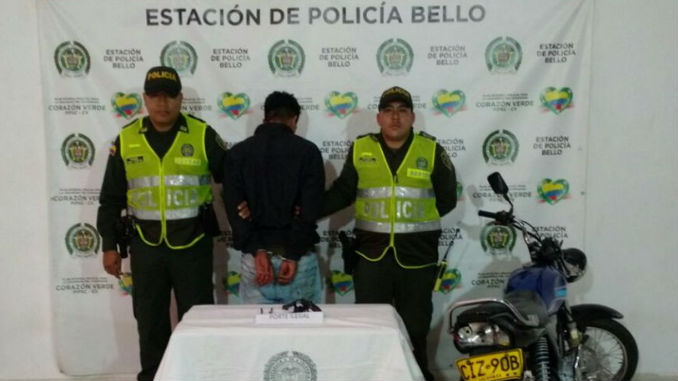 Capturado en Bello en un procedimiento de verificación de antecedentes 1 Porte_Ilegal_Bello