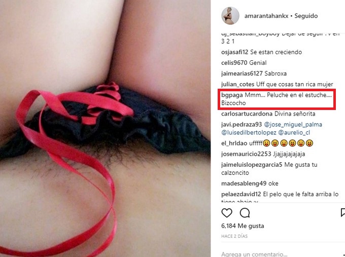 Captura tomada de Instagram: @amarantahankx