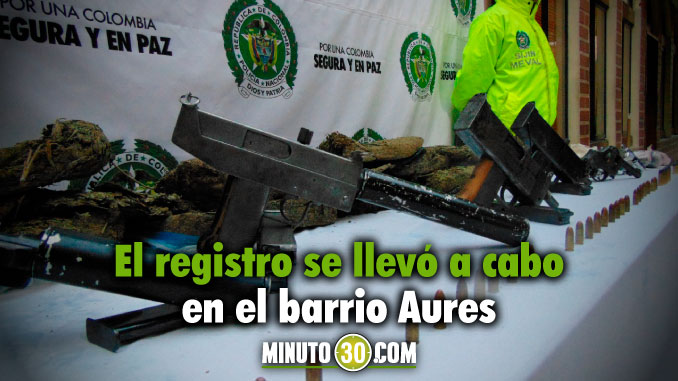 FOTOS y AUDIO: Desde subametralladoras hasta granadas le incautaron a la ODIN Robledo 1 barrio aures