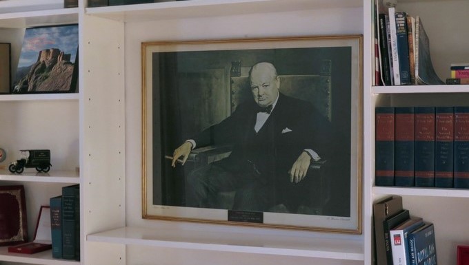 Winston Churchill, en Villa Mirador, actual residencia de la cónsul de EEUU en Casablanca/ EFE