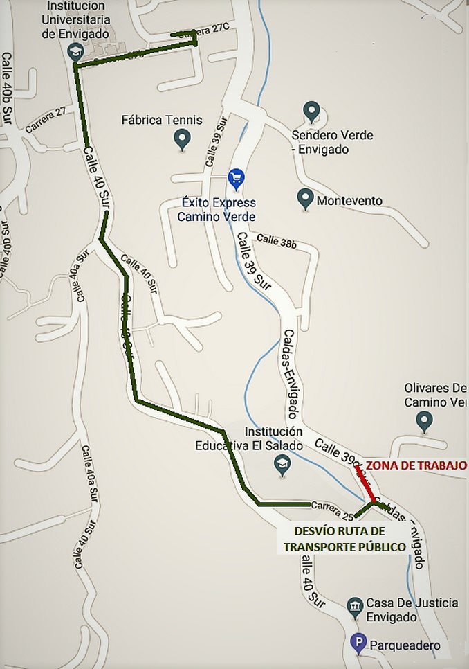 Habrá nuevo cierre total de tramo de la vía en El Salado por obras en Mirador de La Ayurá