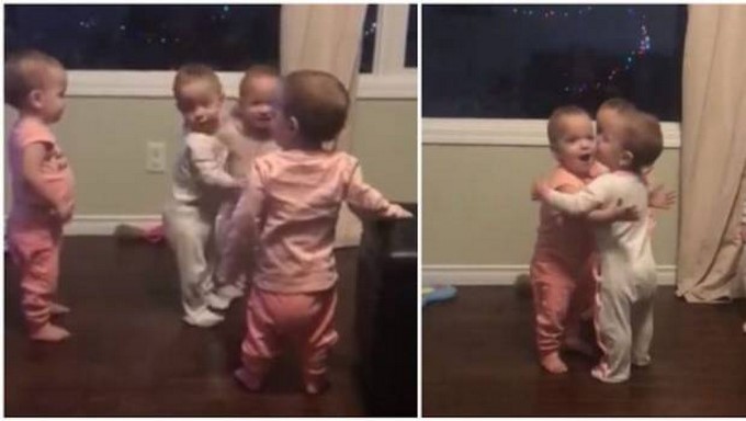 Captura tomada de Facebook: Las cuatrillizas virales Abigail, Emily, Grace y McKayla