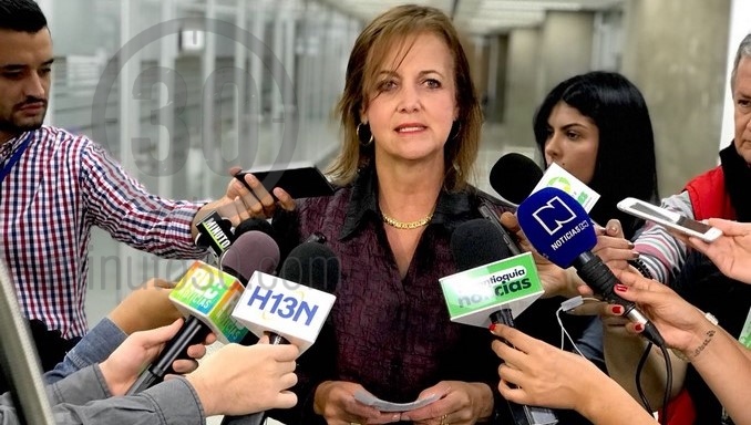 La secretaria de Gobierno de Antioquia, Victoria Eugenia Ramírez