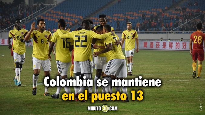 Mínimos cambios en la clasificación FIFA de selecciones 3 seleccion colombia