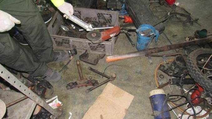 Descubrieron taller que era utilizado como 'deshuesadero' de motos hurtadas en Caldas