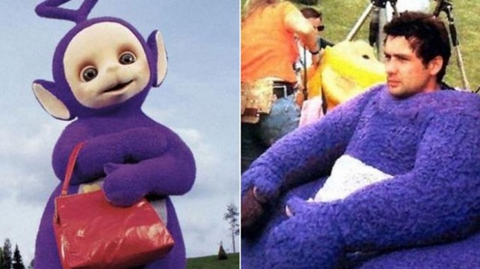 Simon Shelton Barnes como Tinky Winky en Teletubbies/ Propiedad de BBC