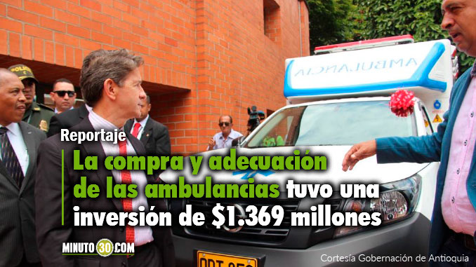 Once municipios antioqueños ya cuentan con ambulancias nuevas