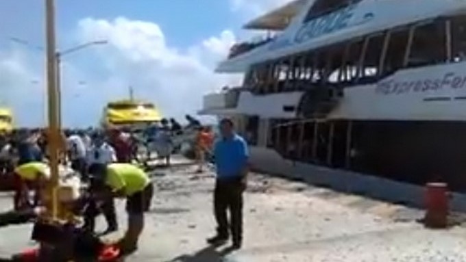 EN VIDEO: Explosión en embarcación dejó varios heridos en México