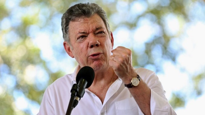 El presidente, Juan Manuel Santos