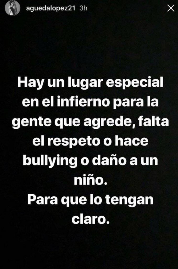 Captura tomada de Instagram: @aguedalopez21