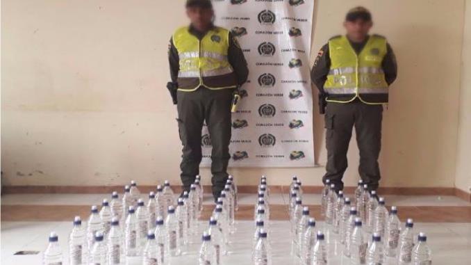 Policía incautó licor de contrabando que al parecer sería comercializado en las fiestas de Remolino, Magdalena