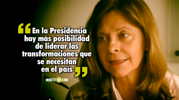 VIDEO: Marta Lucía Ramírez confía en que una mujer es la que “sacará a Colombia de la crisis”