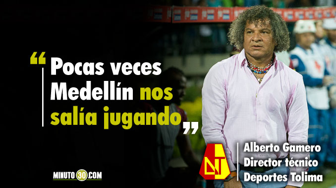 "Las opciones más claras del partido las tuvimos nosotros", dijo Gamero tras empate con Medellín 3 Las opciones mas claras del partido las tuvimos nosotros dijo Gamero tras empate con Medellin