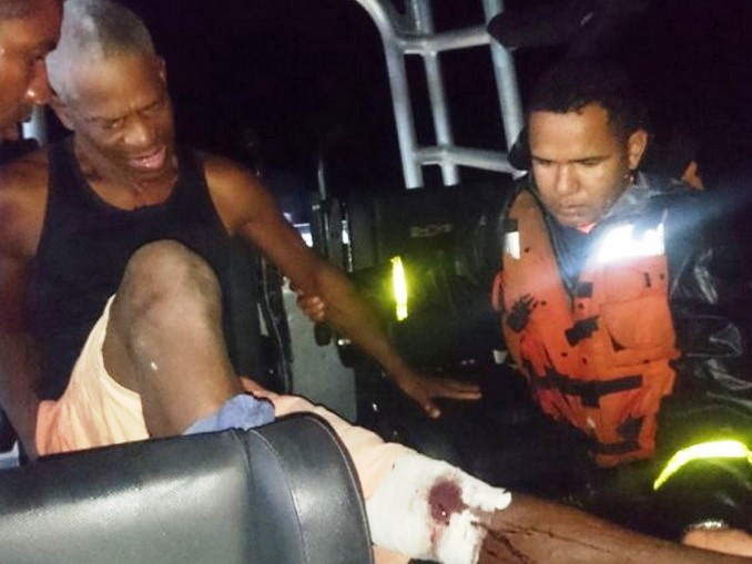 En Providencia la Armada evacuó a pescador que sufrió una grave herida en su pierna