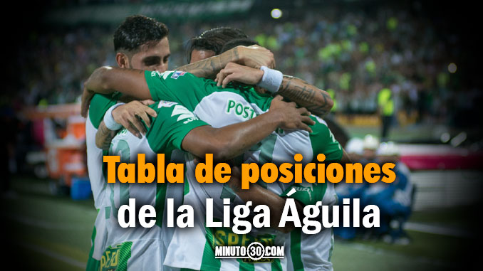Nacional toma ventaja en la tabla y Millonarios se estanca 5 portada tabla de posiciones liga aguila