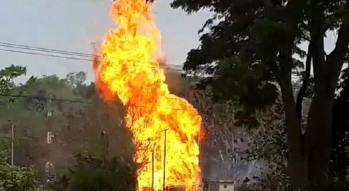 Cierran Ruta del Sol entre Puerto Berrio y Puerto Boyacá por incendio en campo petrolero