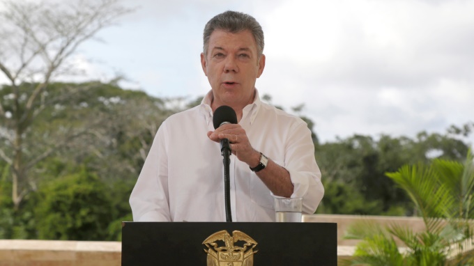 El presidente Juan Manuel Santos