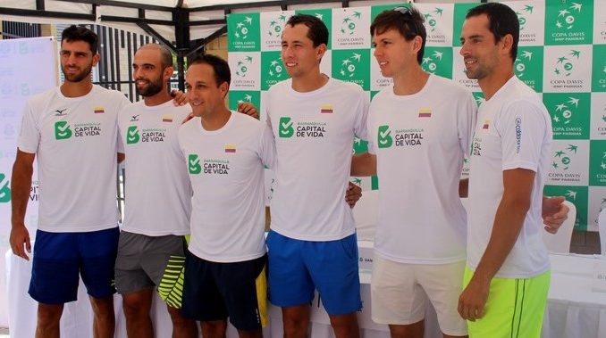 Presentación del equipo de tenis de Colombia para la Copa Davis