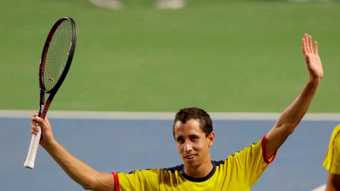 Colombia y Brasil se repartieron los puntos en la primera jornada de la Copa Davis 3 Daniel Gal%C3%A1n Tenis Colombia