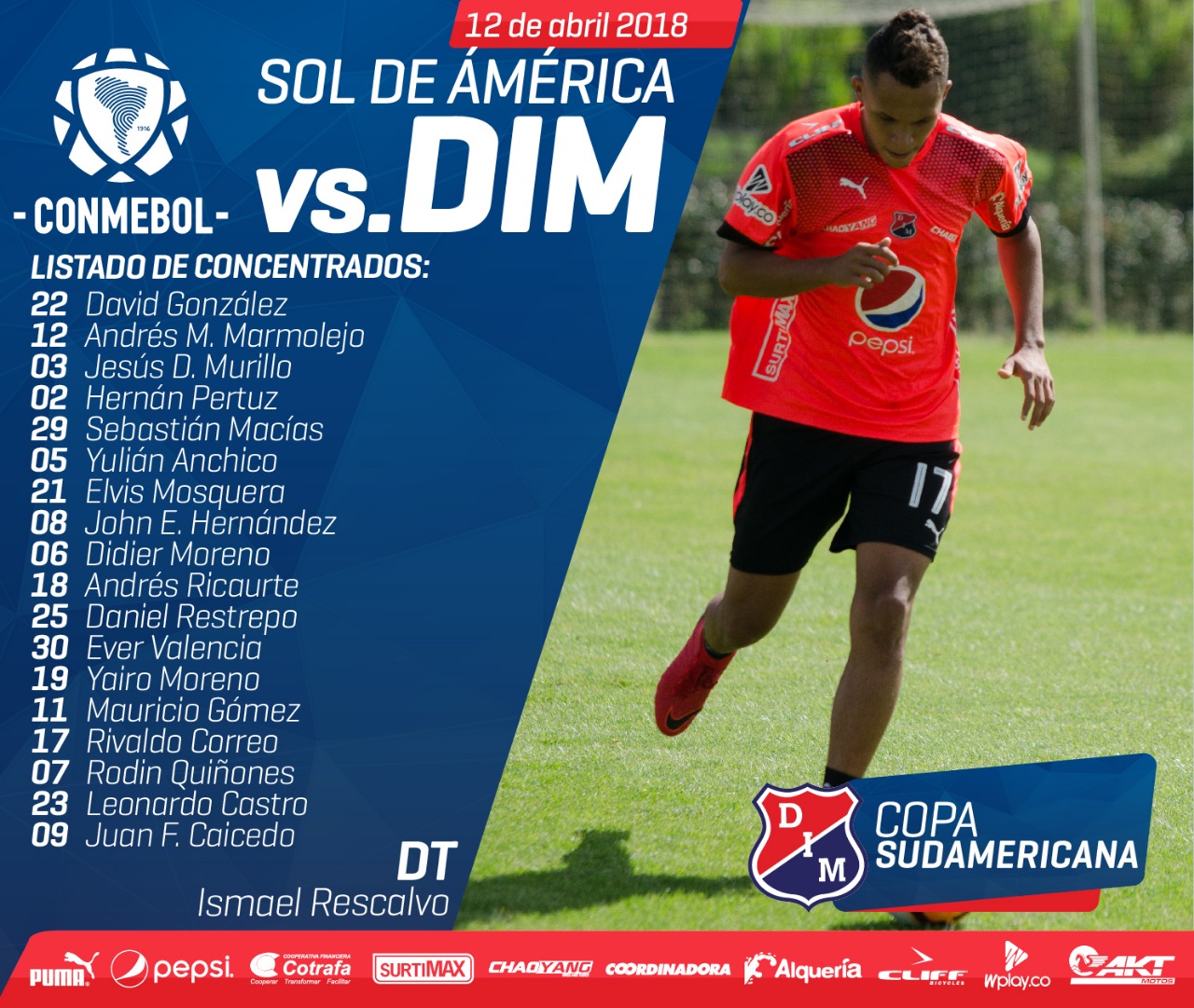 Medellín definió los viajeros hacia Paraguay, para partido de Sudamericana 7 Viajeros Medellin