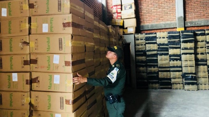 199.000 cajetillas de cigarrillo incautaron las autoridades en Yumbo