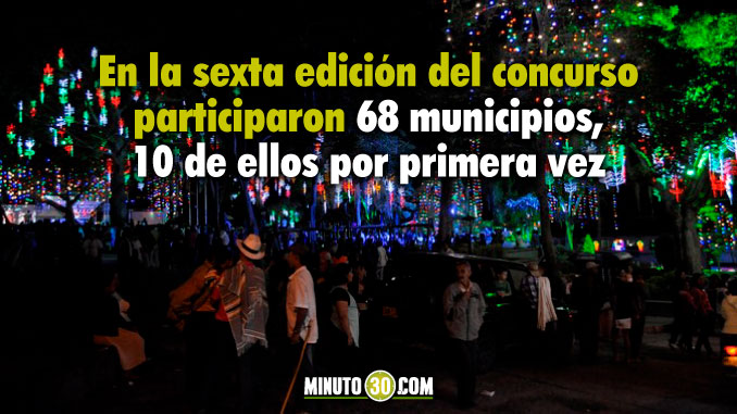Estos son los 14 municipios antioqueños ganadores de Alumbrados Navideños 2018