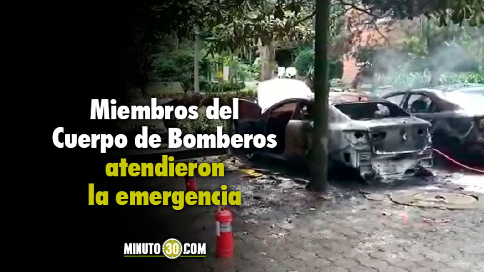 Vehículo se incendió dentro de una unidad residencial de El Poblado