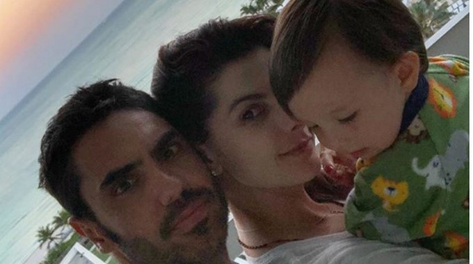 Lincoln Palomeque, Carolina Cruz y su hijo Matías/ Tomada de @Lincpal