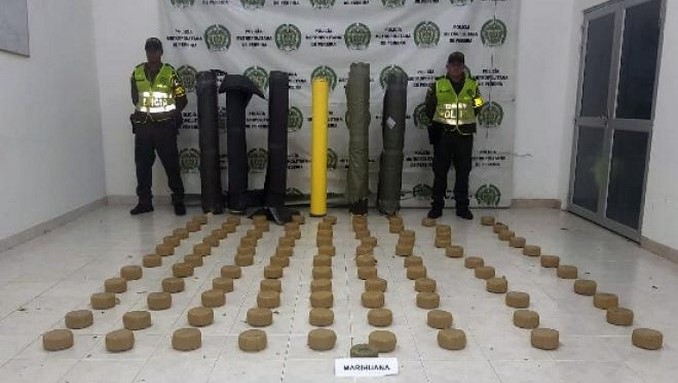 Marihuana en rollos de plastico