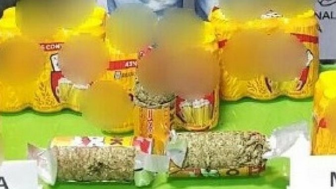 En latas de cerveza, así iban camuflados 15 kilos de marihuana en el Valle del Cauca