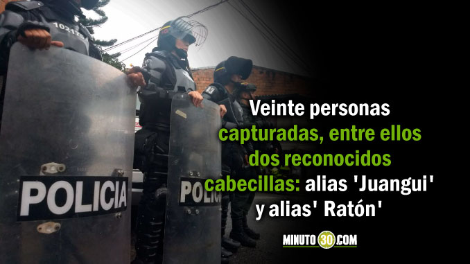 FOTOS Y AUDIO: Importante operativo en Barrio Antioquia permitió desmantelar la banda 'La 24' 1 Importante operativo en Barrio Antioquia permitió desmantelar la banda 'La 24'