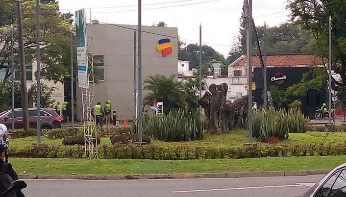 ¡Como de película! Frustran atraco a entidad bancaria en Cali