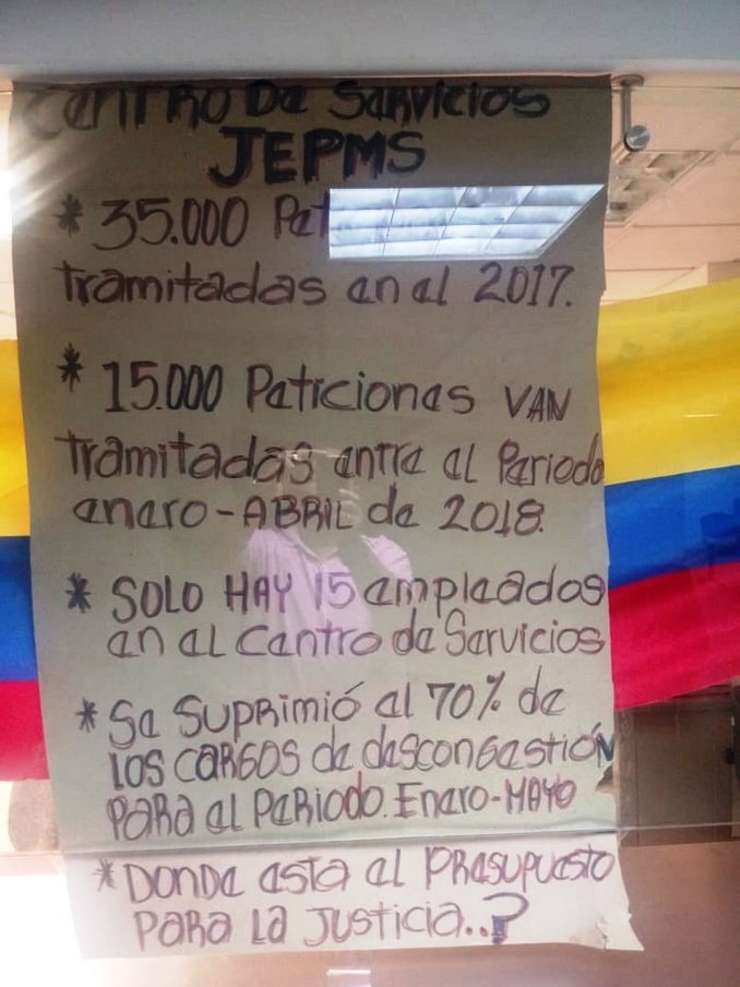 En paro juzgados de ejecución de penas de Cali