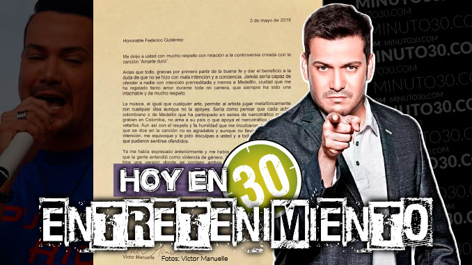 Lo de Hoy en Entretenimiento Minuto 30: Víctor Manuelle le respondió a Federico Gutiérrez