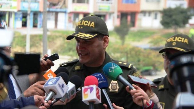 El comandante de la Policía Metropolitana de Bogotá, general Hoover Penilla