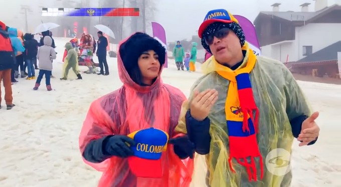 Jessica Cediel y jeringa/ Tomada de Youtube: Caracol Televisión