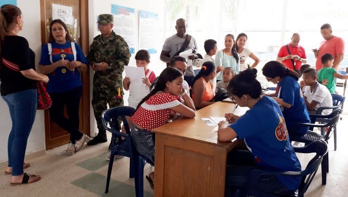 Ejército apoyó jornada de valoración para niños con labio leporino y paladar hendido en Carepa