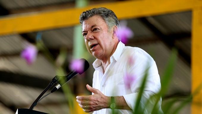 El presidente Juan Manuel Santos