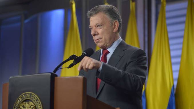 El presidente Juan Manuel Santos