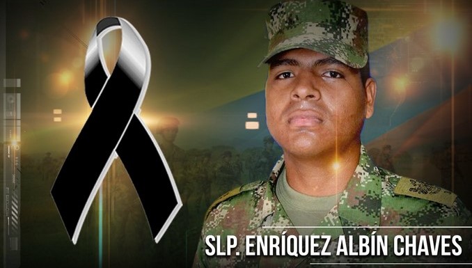 El soldado profesional Enríquez Albín Chaves