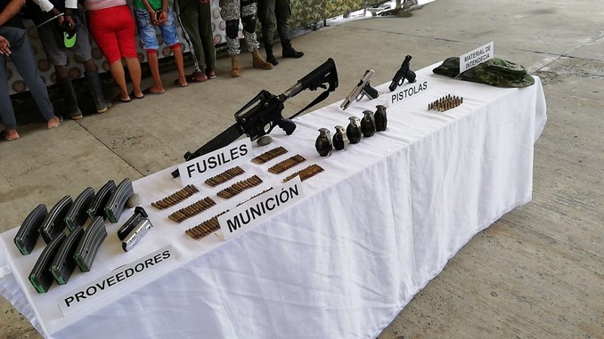 Aseguraron a siete presuntos integrantes de las Guerrillas Unidas del Pacífico