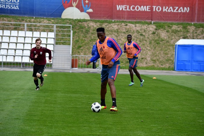Colombia saldrá a buscar el triunfo ante Senegal "desde el minuto cero", aseguró Mina 2 Entrenamiento Seleccion Colombia en Rusia 7