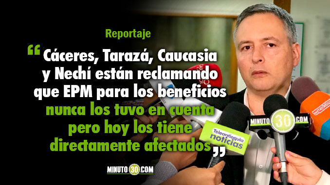 Municipios que nunca estuvieron dentro de los beneficios de las obras de Hidroituango hoy están siendo afectados por la contingencia
