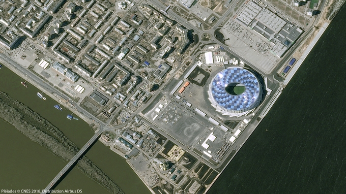 Fotos: Así se ven los 12 estadios del Mundial de Rusia vistos desde el espacio