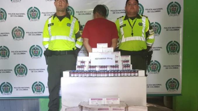 Lo capturaron con 2.390 frascos de ketamina