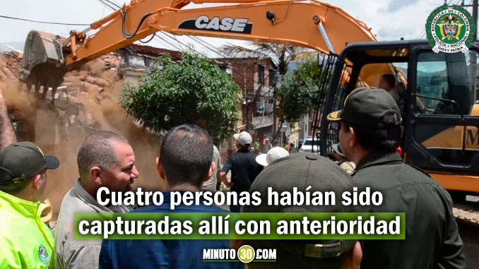 VIDEO: Inmueble en Lovaina que funcionaba como 'plaza' fue derruido por las autoridades 3 capturados1