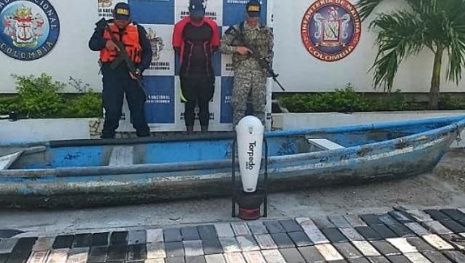 Lo capturaron cuando movilizaba 203 kilos de cocaína en una embarcación artesanal en Cartagena