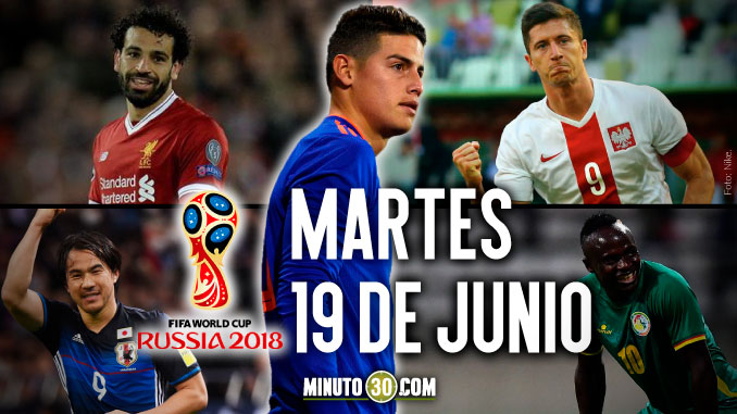 Colombia abre la programación de este martes en el Mundial 5 colombia martes 19 de junio