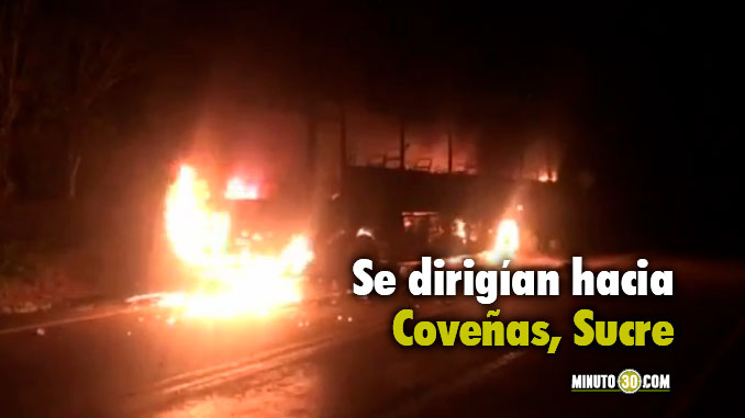bus se incendia en la vía al mar
