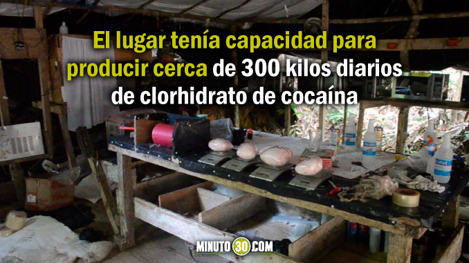 En Santander el Ejército neutralizó un cristalizadero de cocaína. Cinco personas fueron capturadas